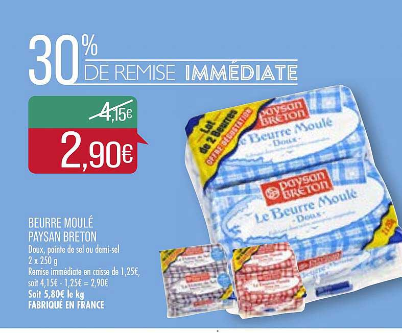 beurre moulé paysan breton