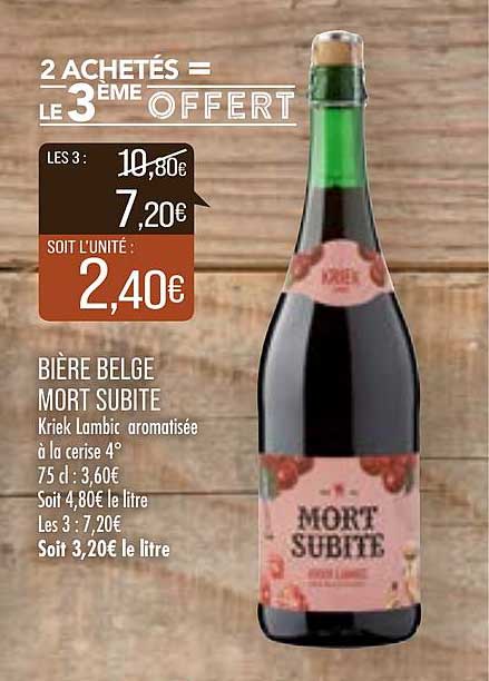 bière belge mort subite