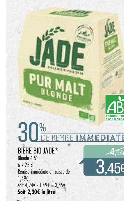 Bière Bio Jade