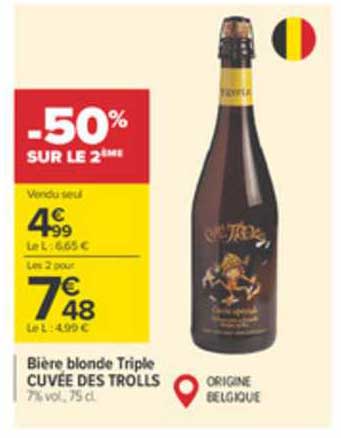 bière blonde triple cuvée des trolls