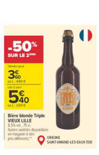 bière blonde triple vieux lille