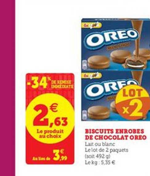 biscuits enrobés de chocolat oreo