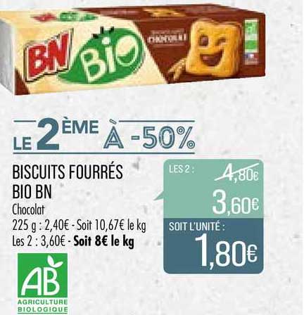 Biscuits Fourrés Bio Bn