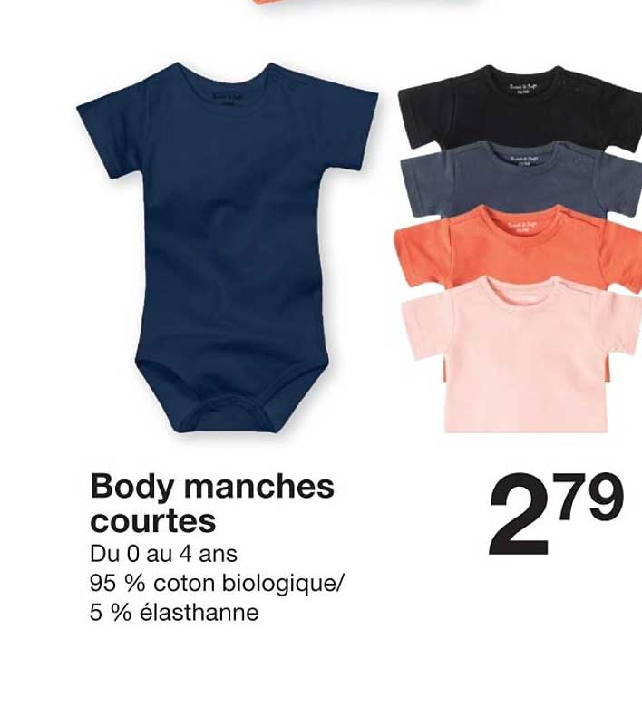 body manches courtes
