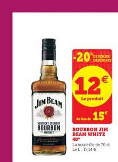 bourbon jim beam white 40°