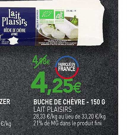 bûche de chèvre lait plaisirs