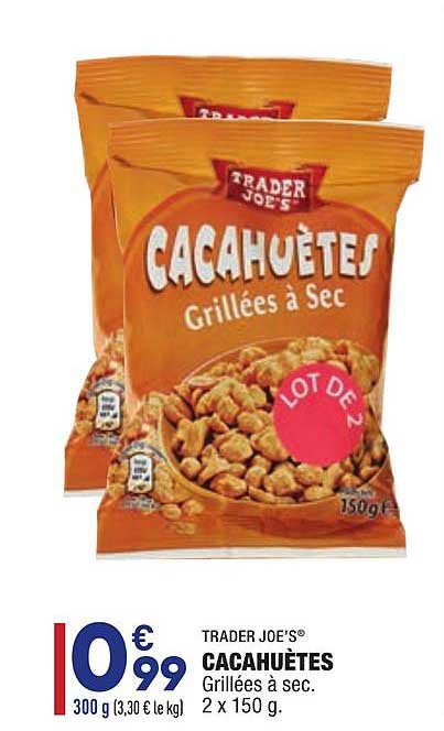 cacahuètes trader joe's