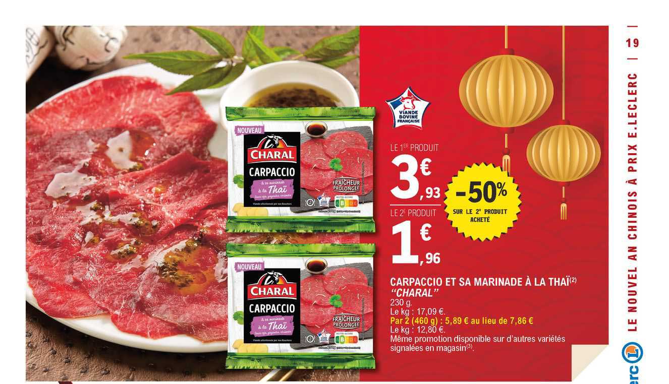 Carpaccio Et Sa Marinade à La Thaï "charal"