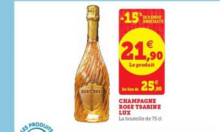 champagne rose tsarine lux
