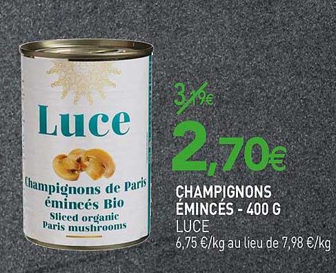 Champignons émincés Luce