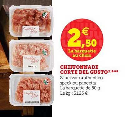 chiffonnade corte del gusto