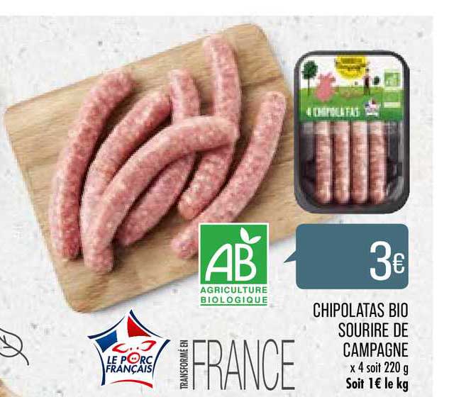chipolatas bio sourire de campagne