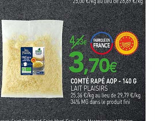 comté rapé aop lait plaisirs