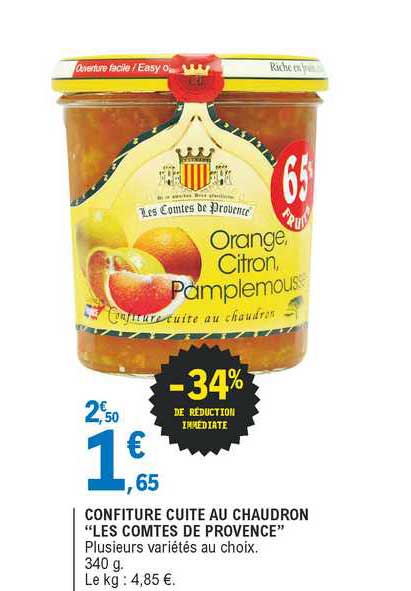 Confiture Cuite Au Chaudron "les Comtes De Provence"