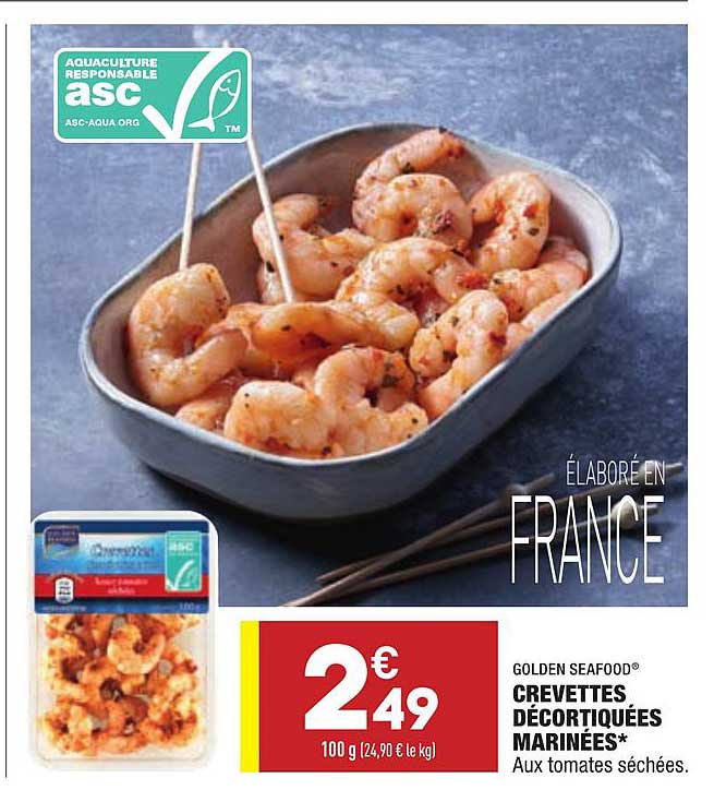 Crevettes Décortiquées Marinées Golden Seafood