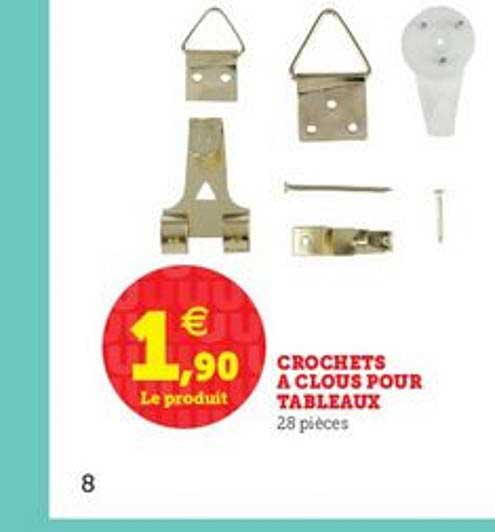crochets à clous pour tableaux