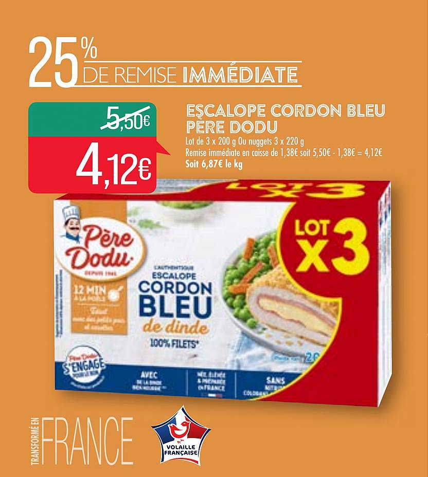 escalope cordon bleu père dodu