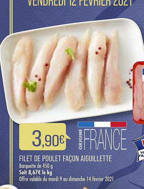 filet de poulet façon aiguillette