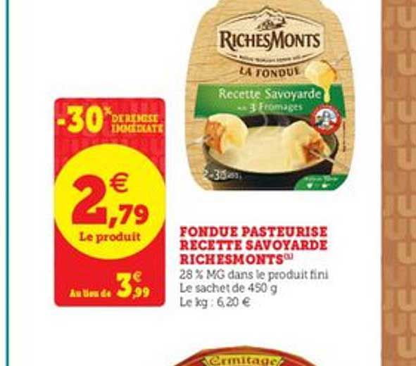 Fondue Pasteurisé Recette Savoyarde Richesmonts