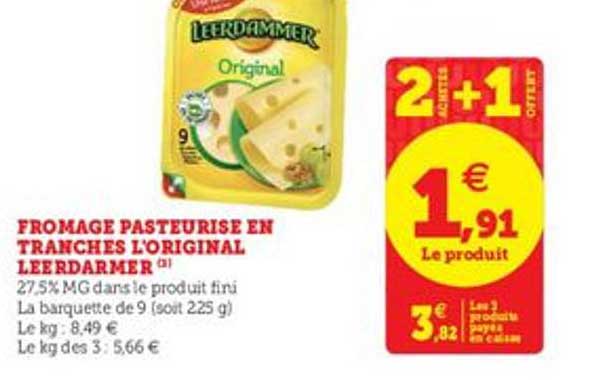 Fromage Pasteurisé En Tranches L'original Leerdarmer