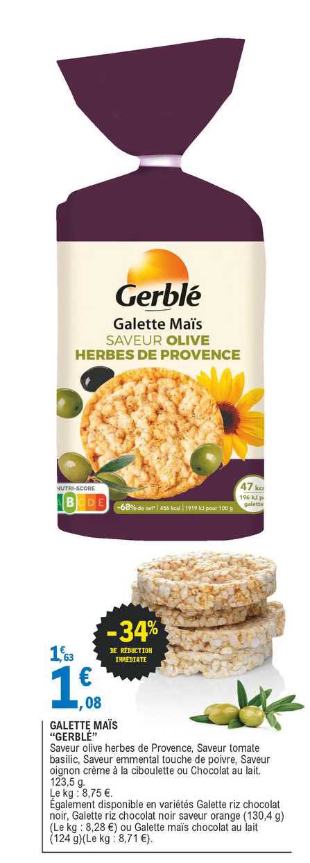 Galette Maïs "gerblé"
