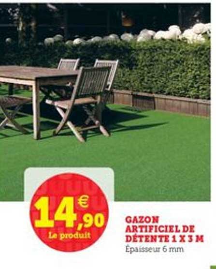 Gazon Artificiel De Détente 1 X 3 M