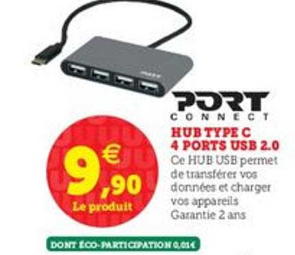 hub type c 4 ports usb 2.0 port connect