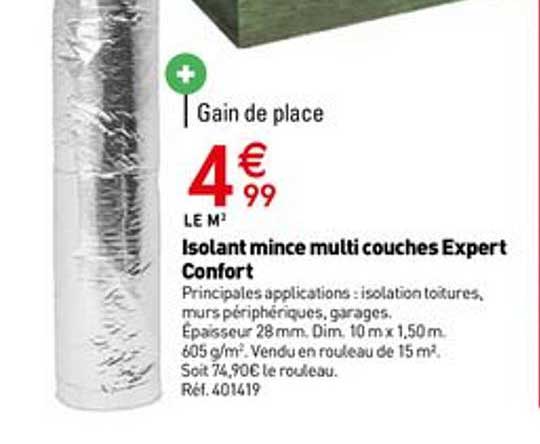 isolant mince multi couches expert confort