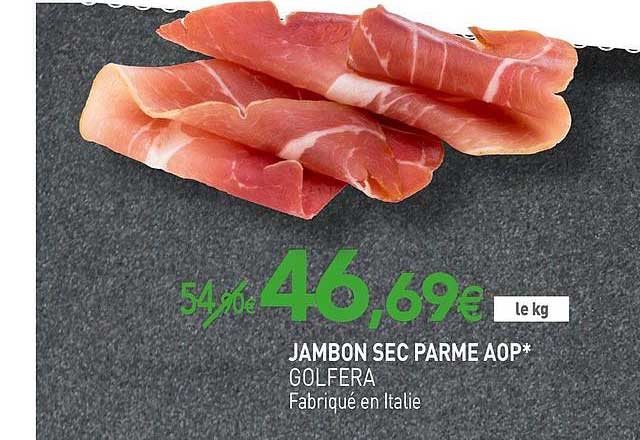 jambon sec parme aop golfera