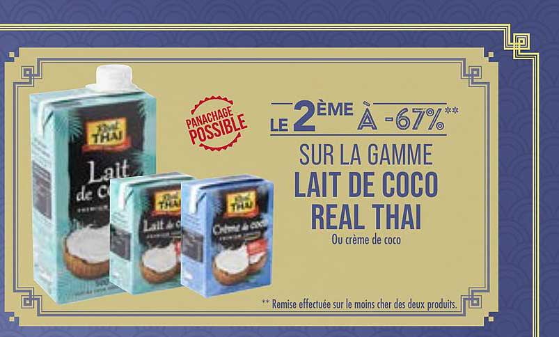 la gamme lait de coco real thai