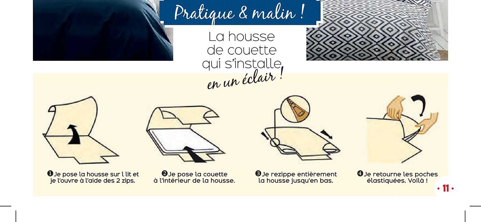 la housse de couette qui s'installe