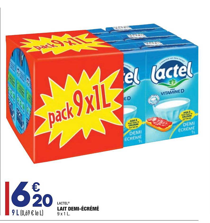 lait demi-écrémé lactel