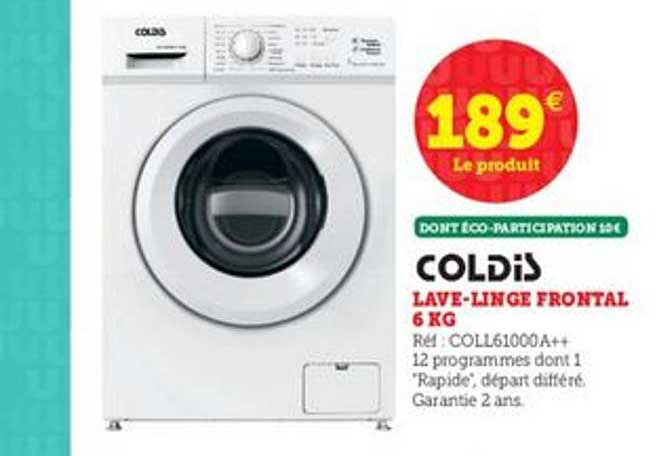 Lave-linge Frontal 6 Kg Coldis