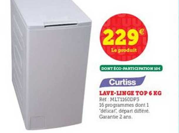 lave-linge top 6 kg curtiss