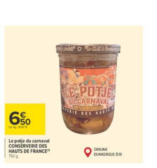 le potje du carnaval conserverie des hauts de france