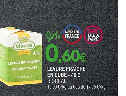 levure fraîche en cube bioreal