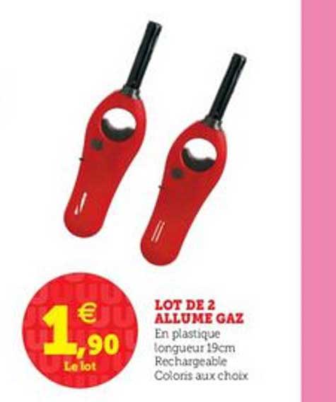 lot de 2 allume gaz