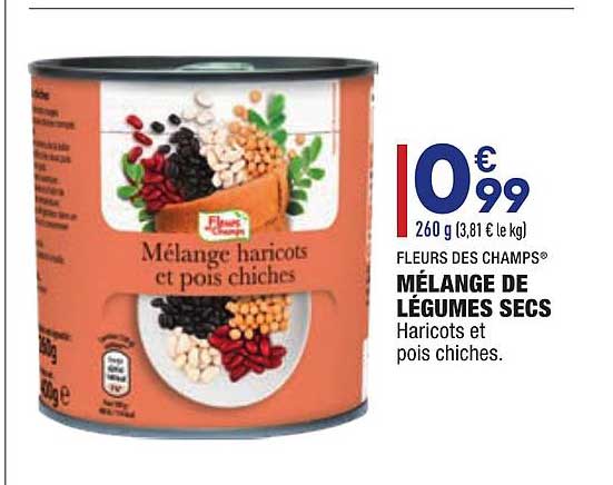 mélange de légumes secs fleurs des champs