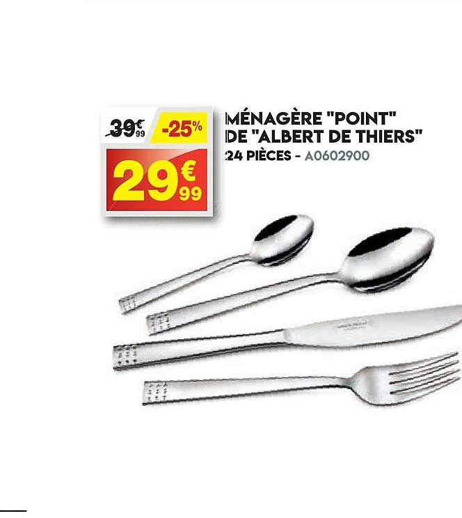 ménagère "point" de "albert de thiers"