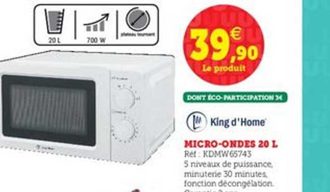 Micro-ondes 20 L King D'home