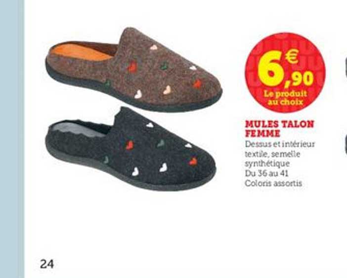 mules talon femme
