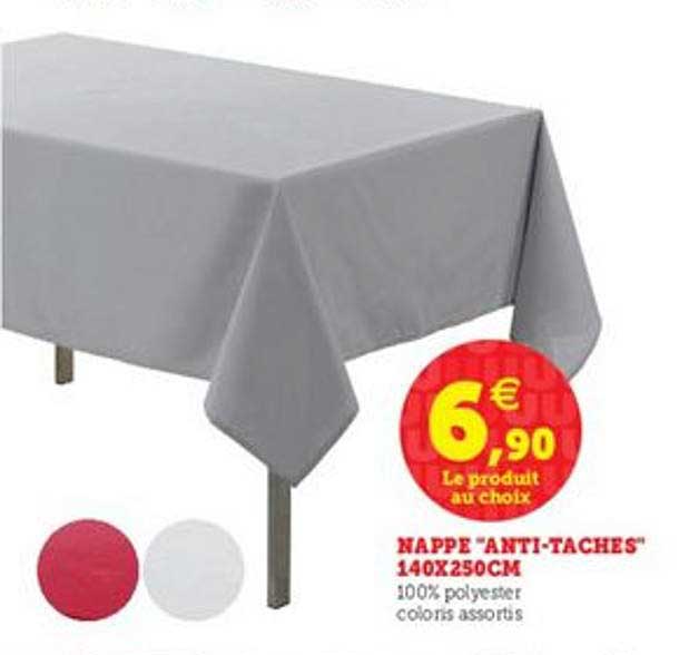 nappe "anti-taches" 140 x 250 cm