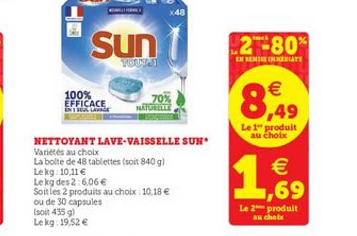 nettoyant lave-vaisselle sun