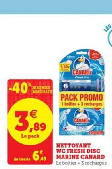 nettoyant wc fresh disc marine canard