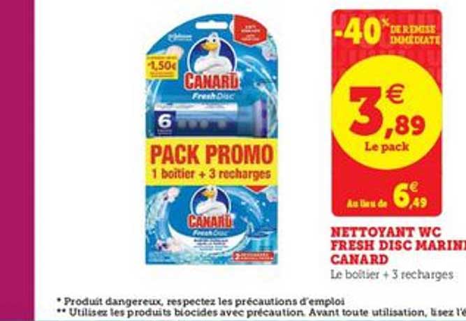 nettoyant wc fresh disc marine canard