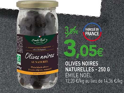 olives noires naturelles émile noël