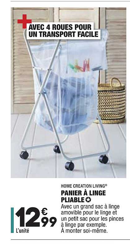 Panier à Linge Pliable Home Creation Bathroom