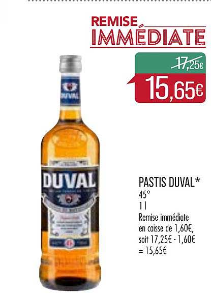 Pastis Duval 45°