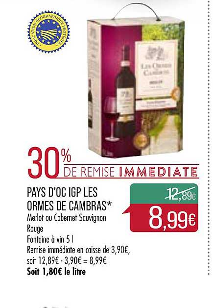 pays d'oc igp les ormes de cambras