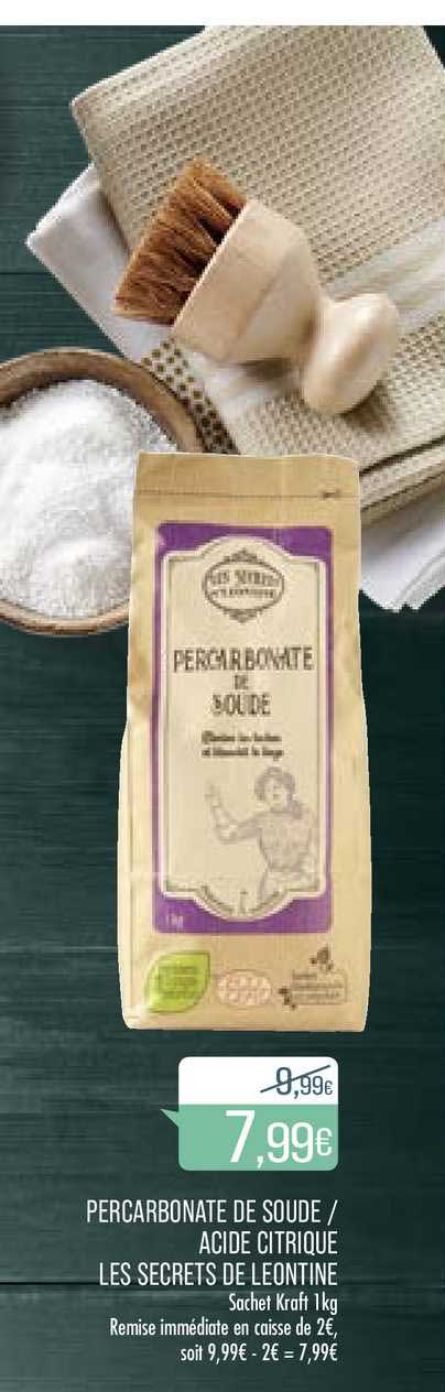 percarbonate de soude - acide citrique  les secrets de léontine